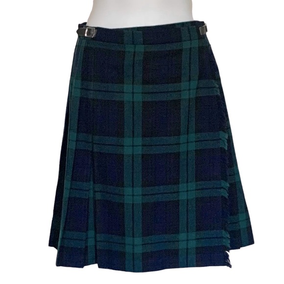 Vintage Laird Portch Scotland Kilt Tartan Plaid Wool Skirt - Picture 2 of 13
